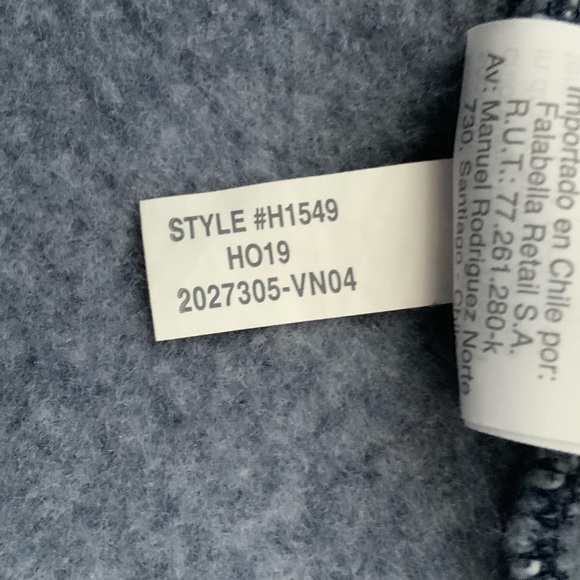 J. CREW Navy Herringbone Turtleneck Sweater Navy Blue White Large - Picture 9 of 10